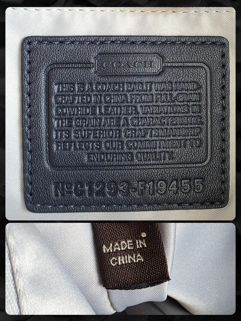 Coach Ashley Carryall F19455 Satchel Blue Signature Embossed Leather Bag NWT Y2K - Picture 14 of 16